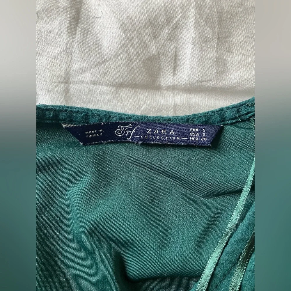 Zara Green Long Sleeve Dress - Picture 3 of 4